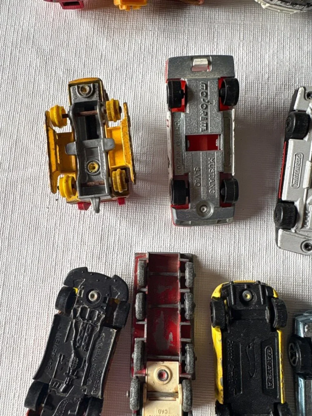 Vintage Die-Cast Toy Cars & Trucks Lot Of 16 Mixed Brands & Models Ford Mustang